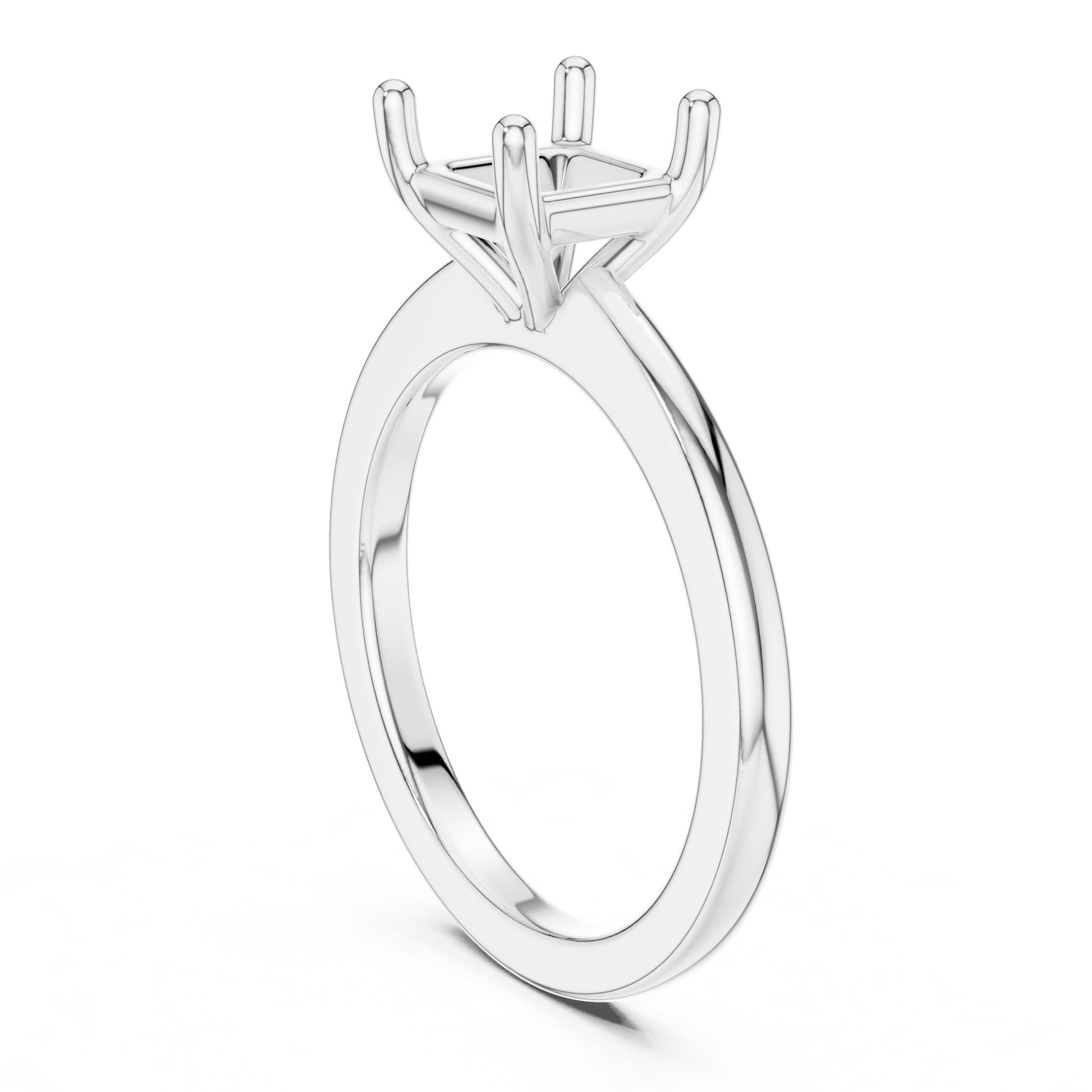 Emerald Lab Grown Diamond Solitaire Engagement Ring