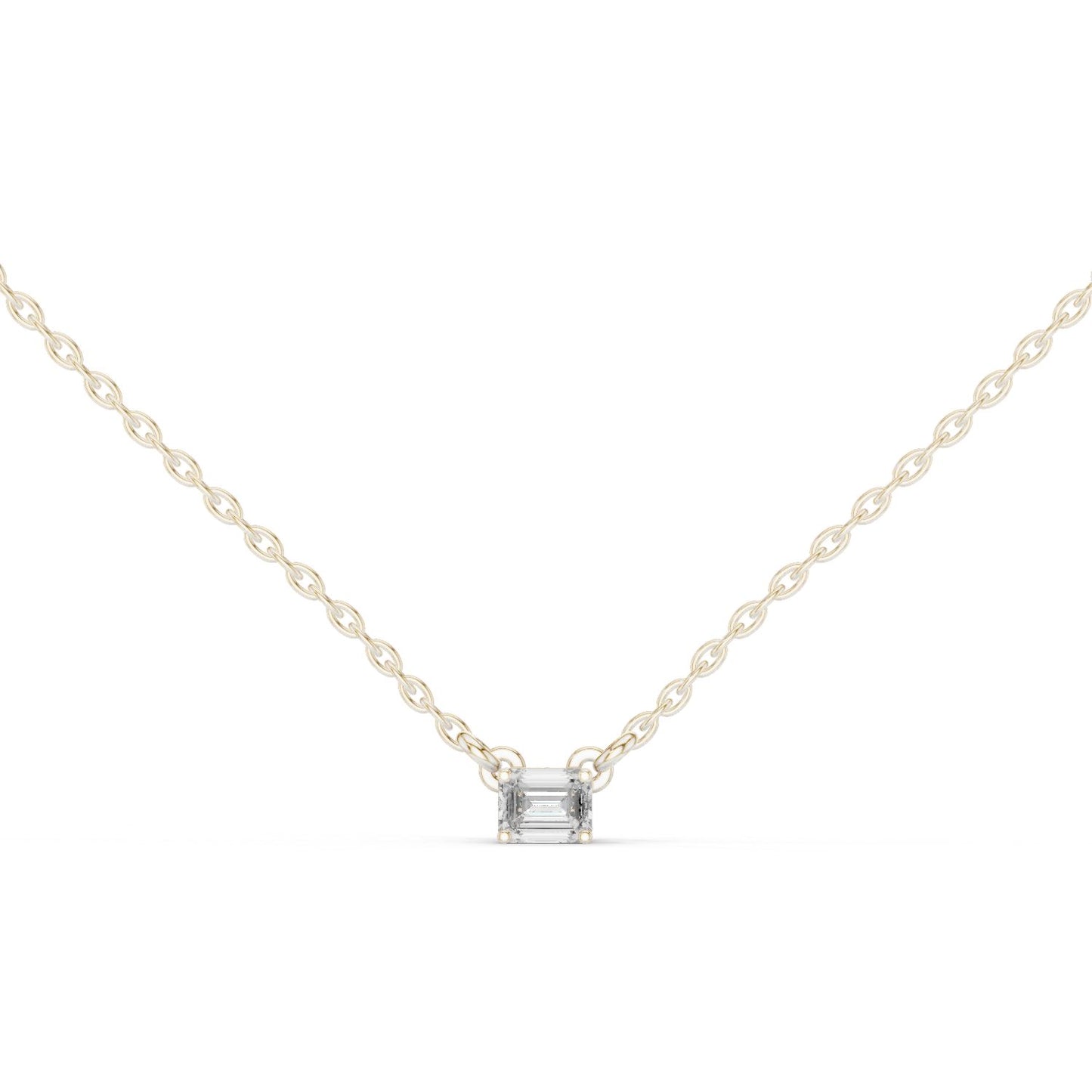 Emerald Lab Grown Diamond Pendant