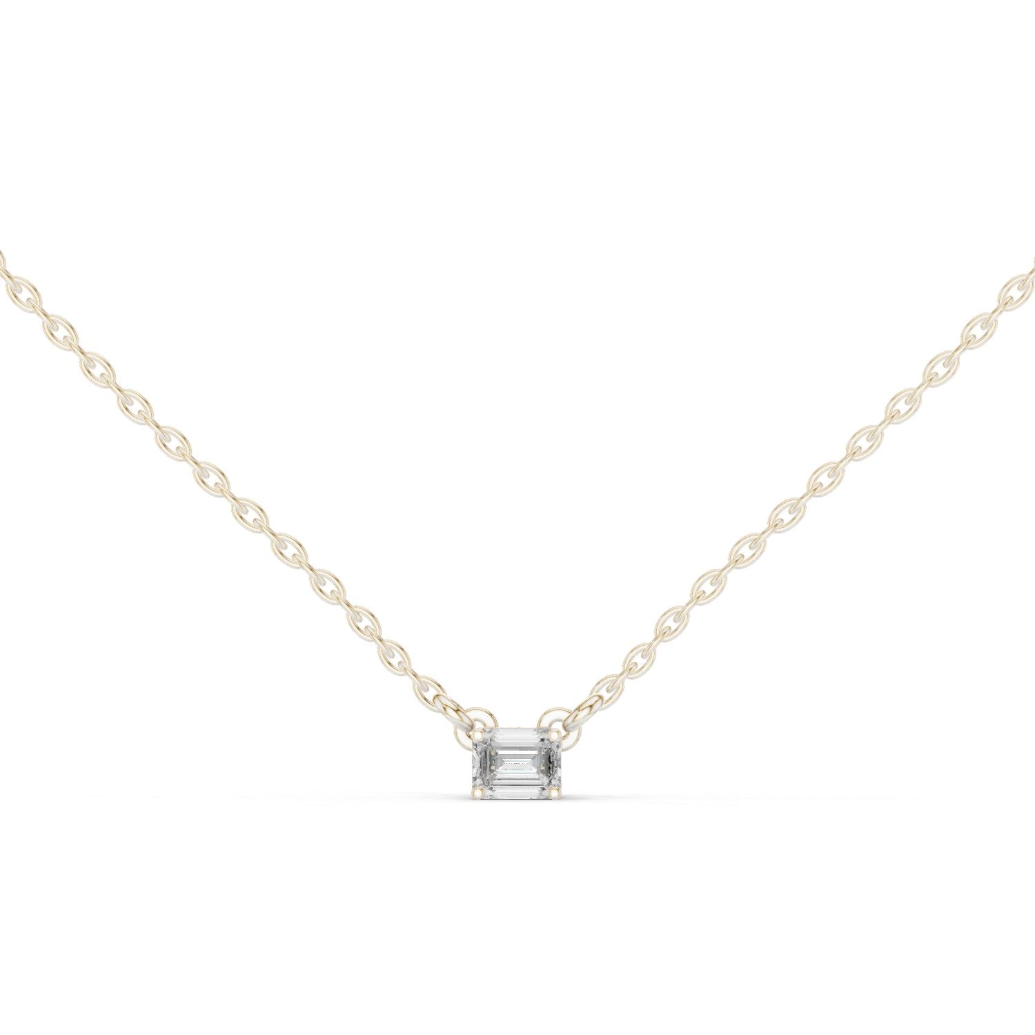 Emerald Lab Grown Diamond Pendant
