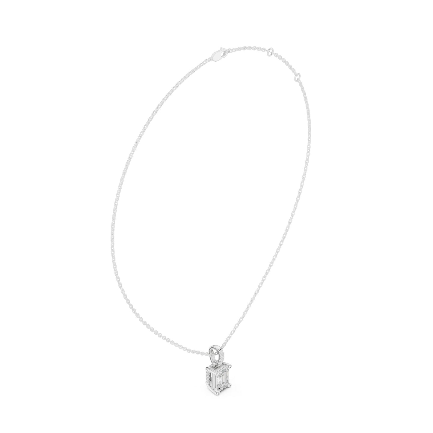 Emerald Lab Grown Diamond Pendant