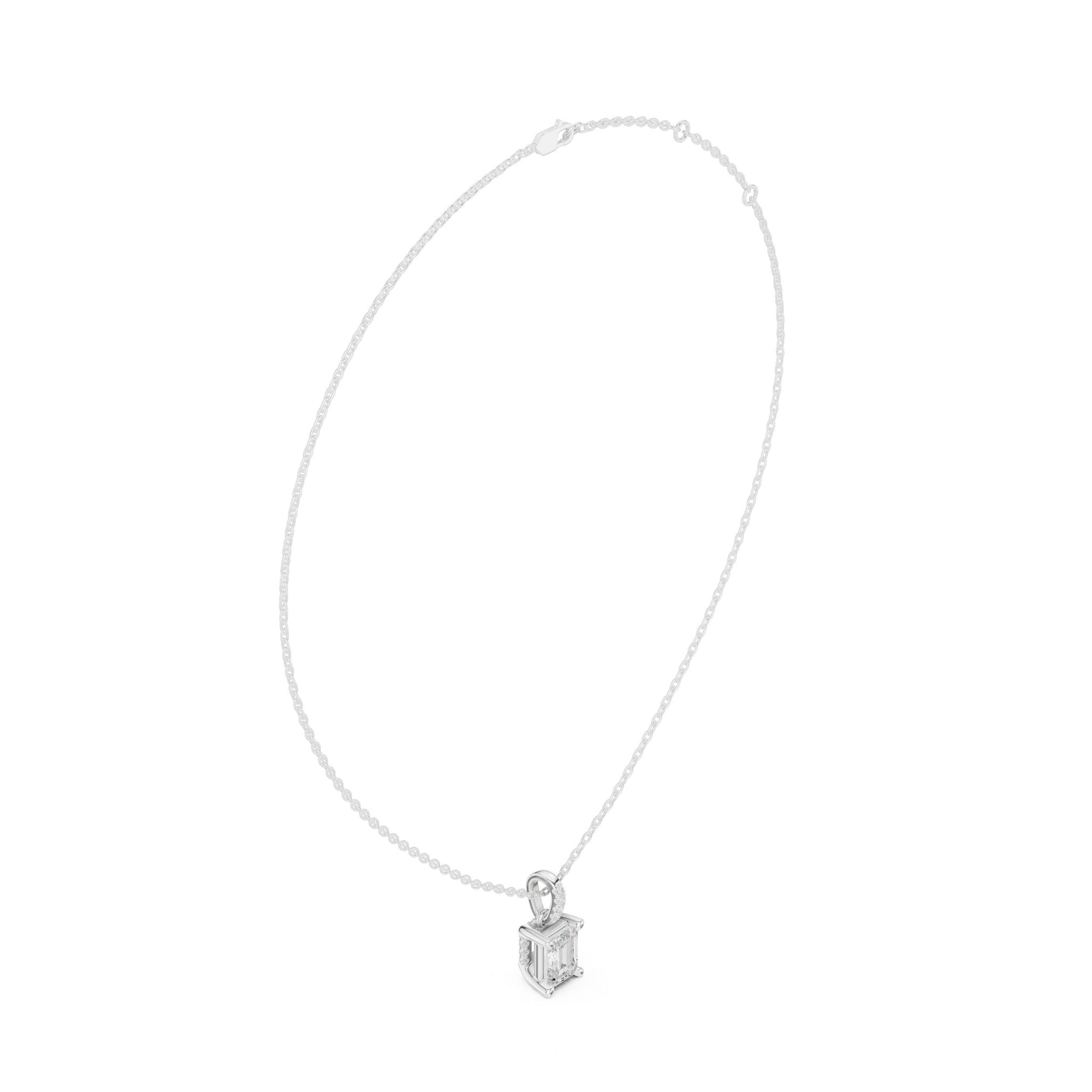 Emerald Lab Grown Diamond Pendant
