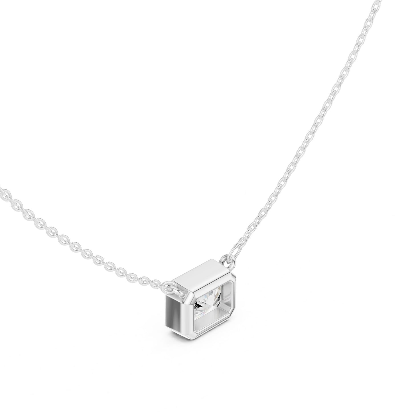 Emerald Lab Grown Diamond Pendant