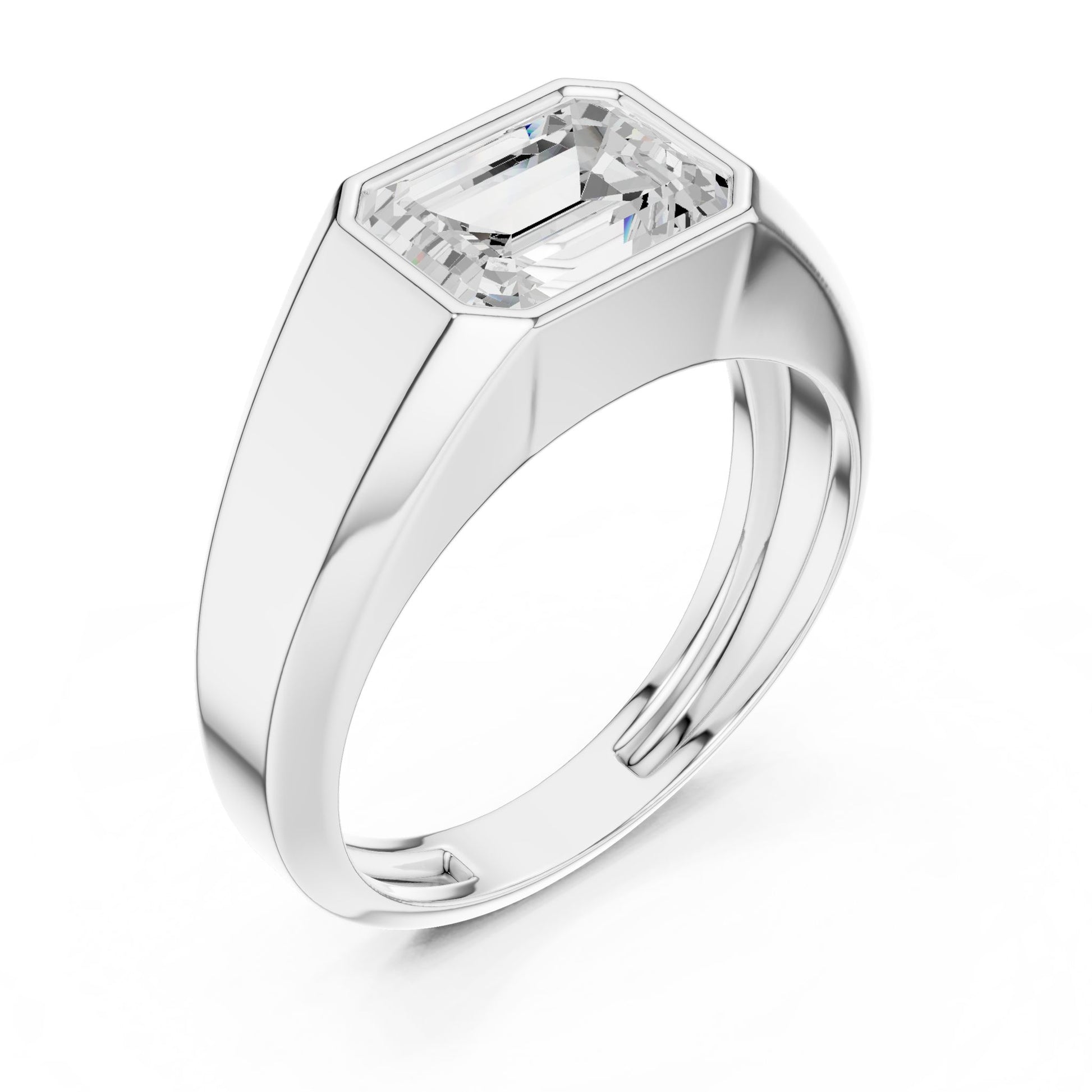 Men's Emerald Lab Grown Diamond Ring