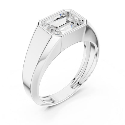 Men's Emerald Lab Grown Diamond Ring