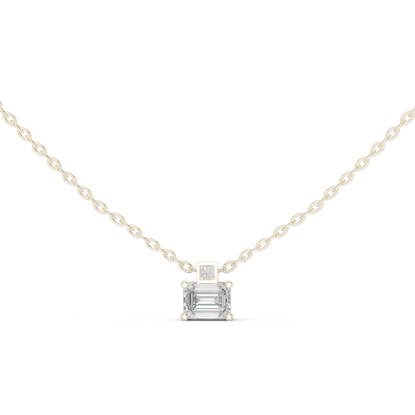 Emerald Lab Grown Diamond Pendant