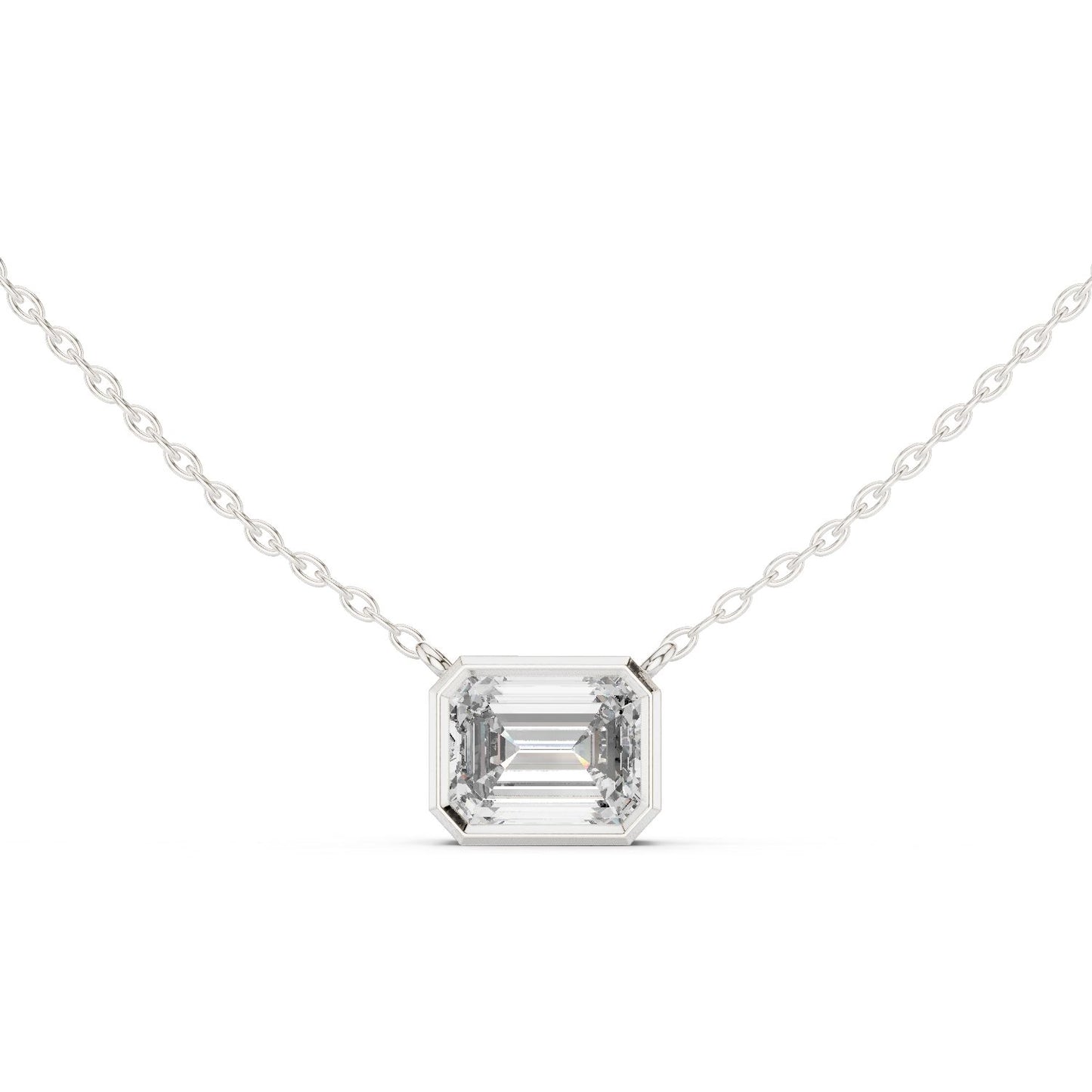 Emerald Lab Grown Diamond Pendant