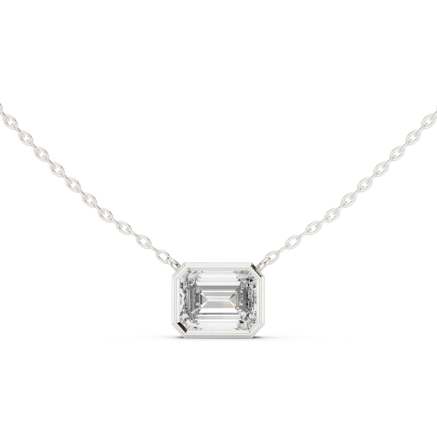 Emerald Lab Grown Diamond Pendant