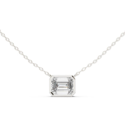 Emerald Lab Grown Diamond Pendant