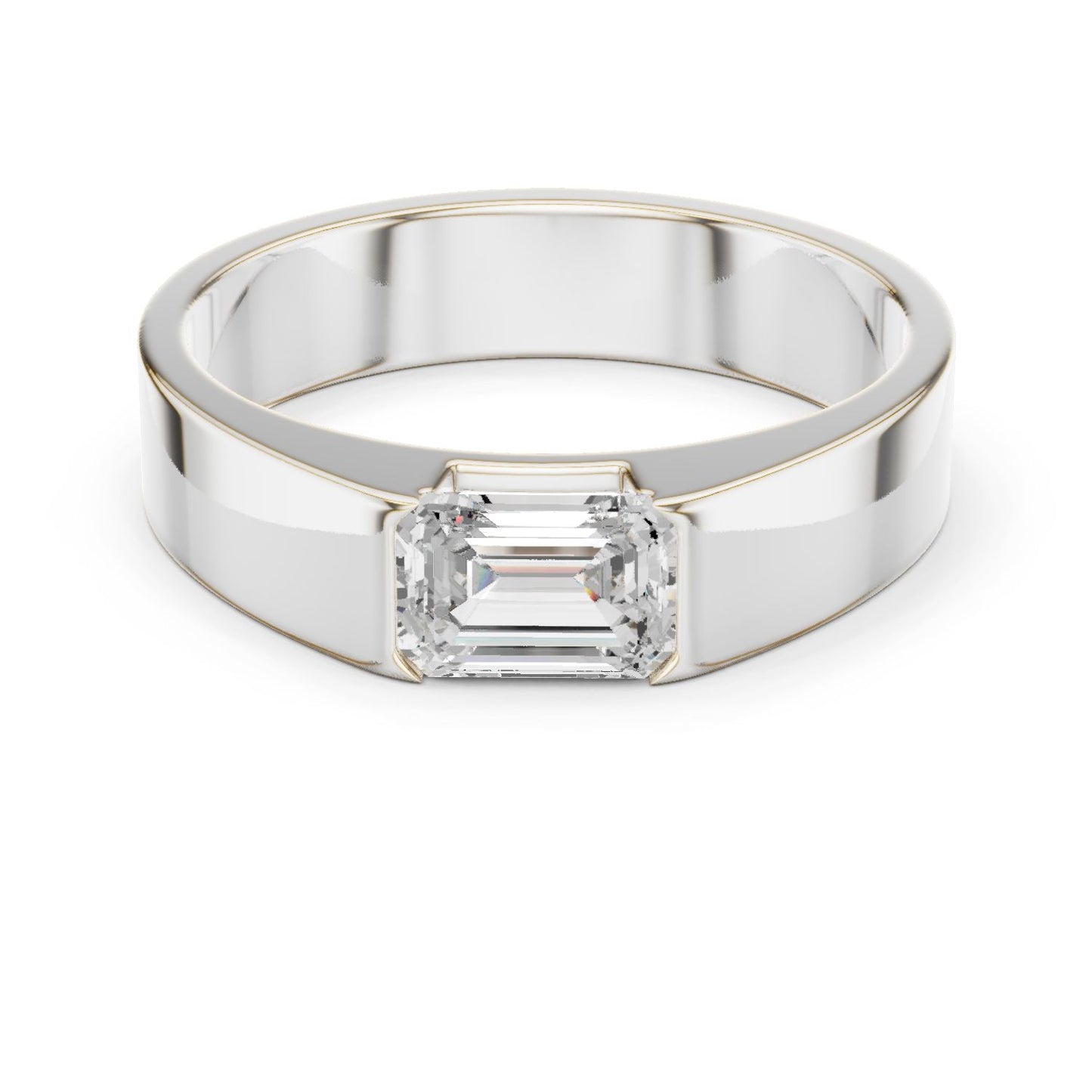 Men's Emerald Lab Grown Diamond Ring