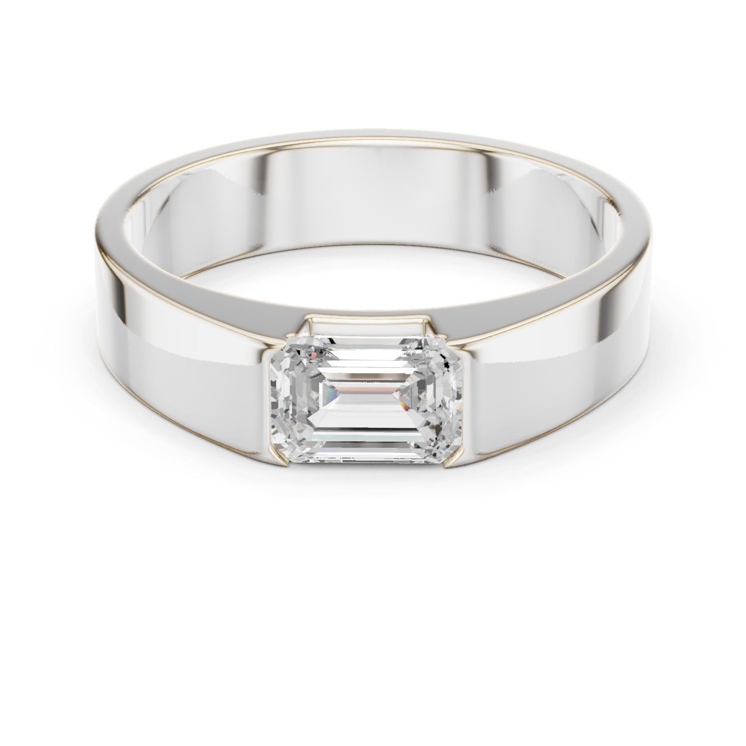 Men's Emerald Lab Grown Diamond Ring