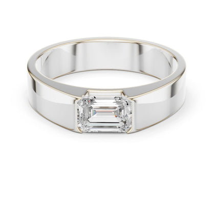 Men's Emerald Lab Grown Diamond Ring