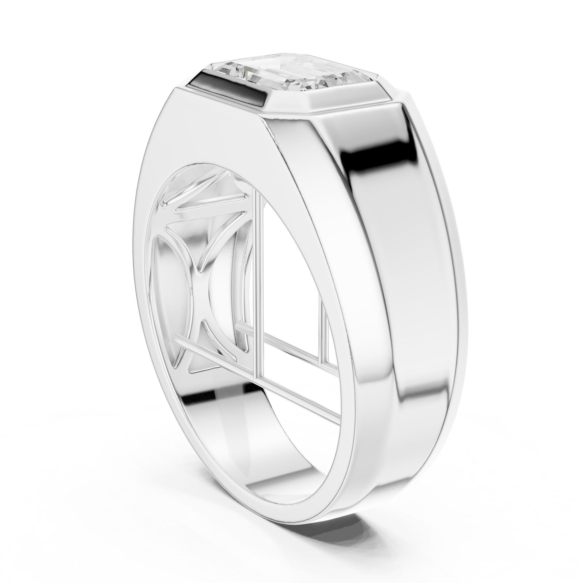 Men's Emerald Lab Grown Diamond Ring