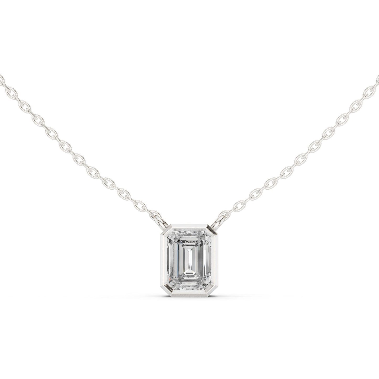 Emerald Lab Grown Diamond Pendant