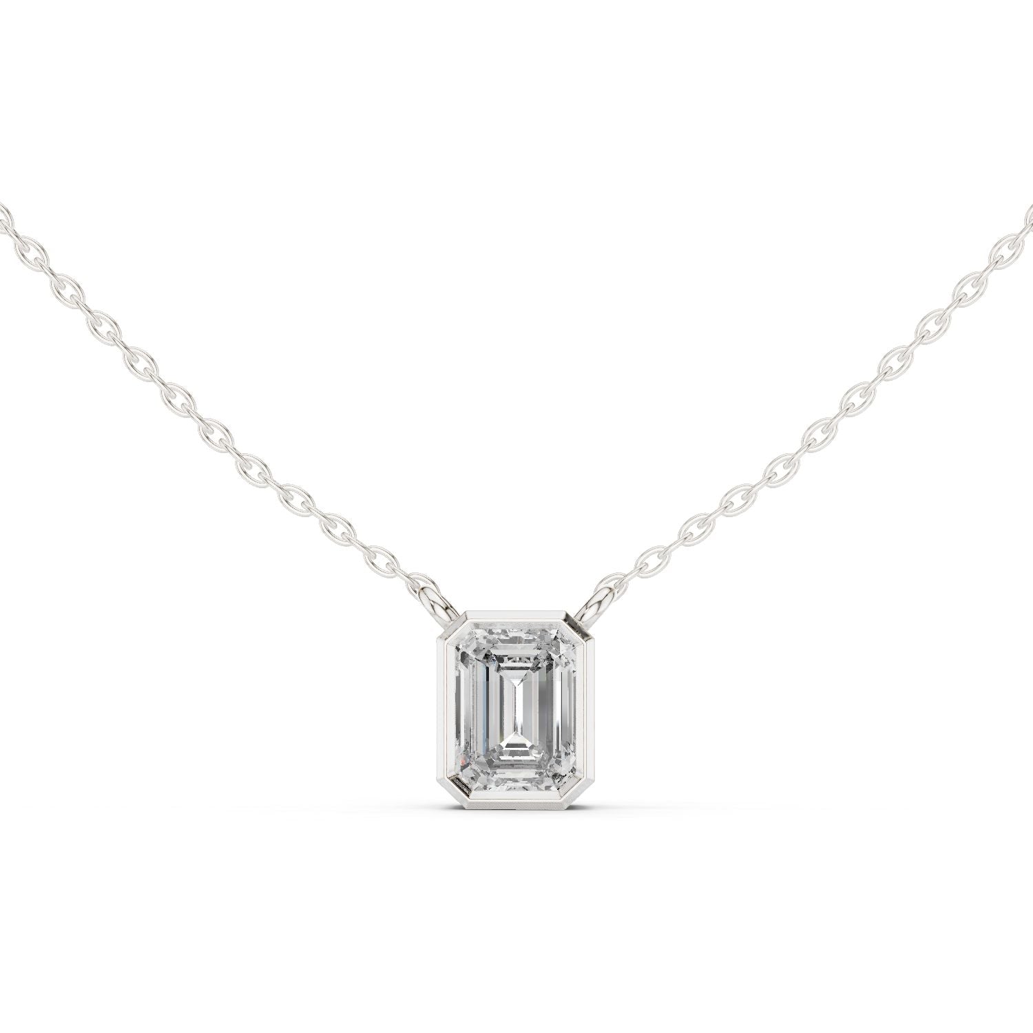 Emerald Lab Grown Diamond Pendant