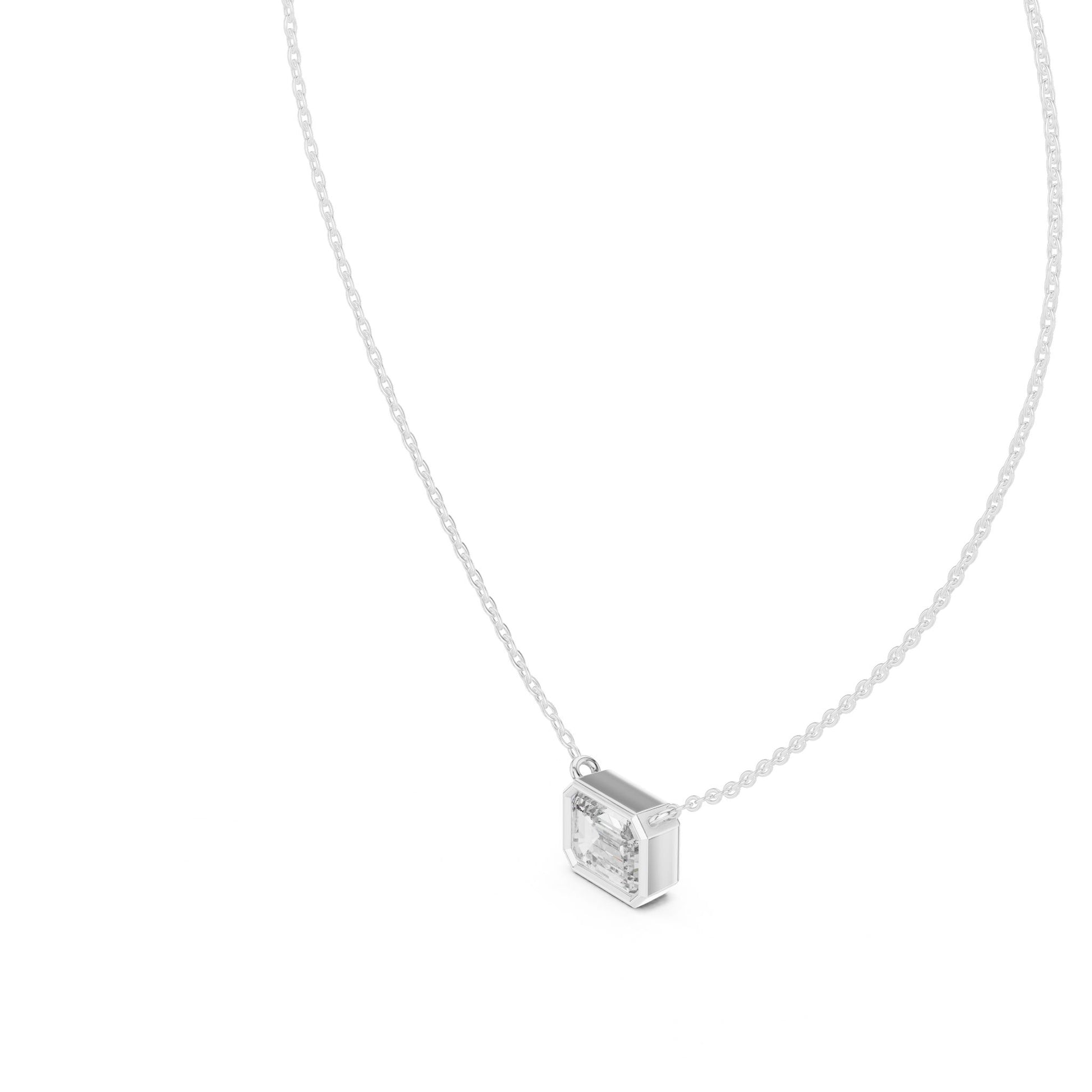 Emerald Lab Grown Diamond Pendant