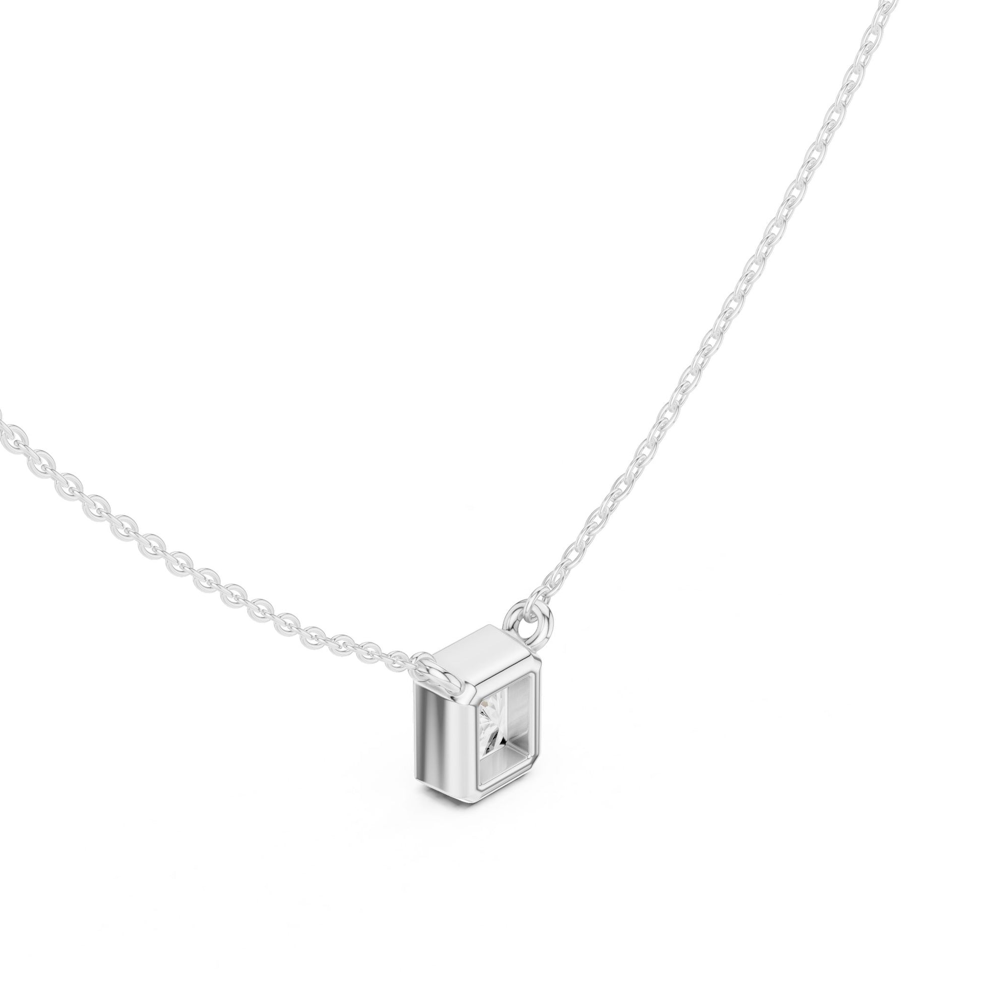 Emerald Lab Grown Diamond Pendant
