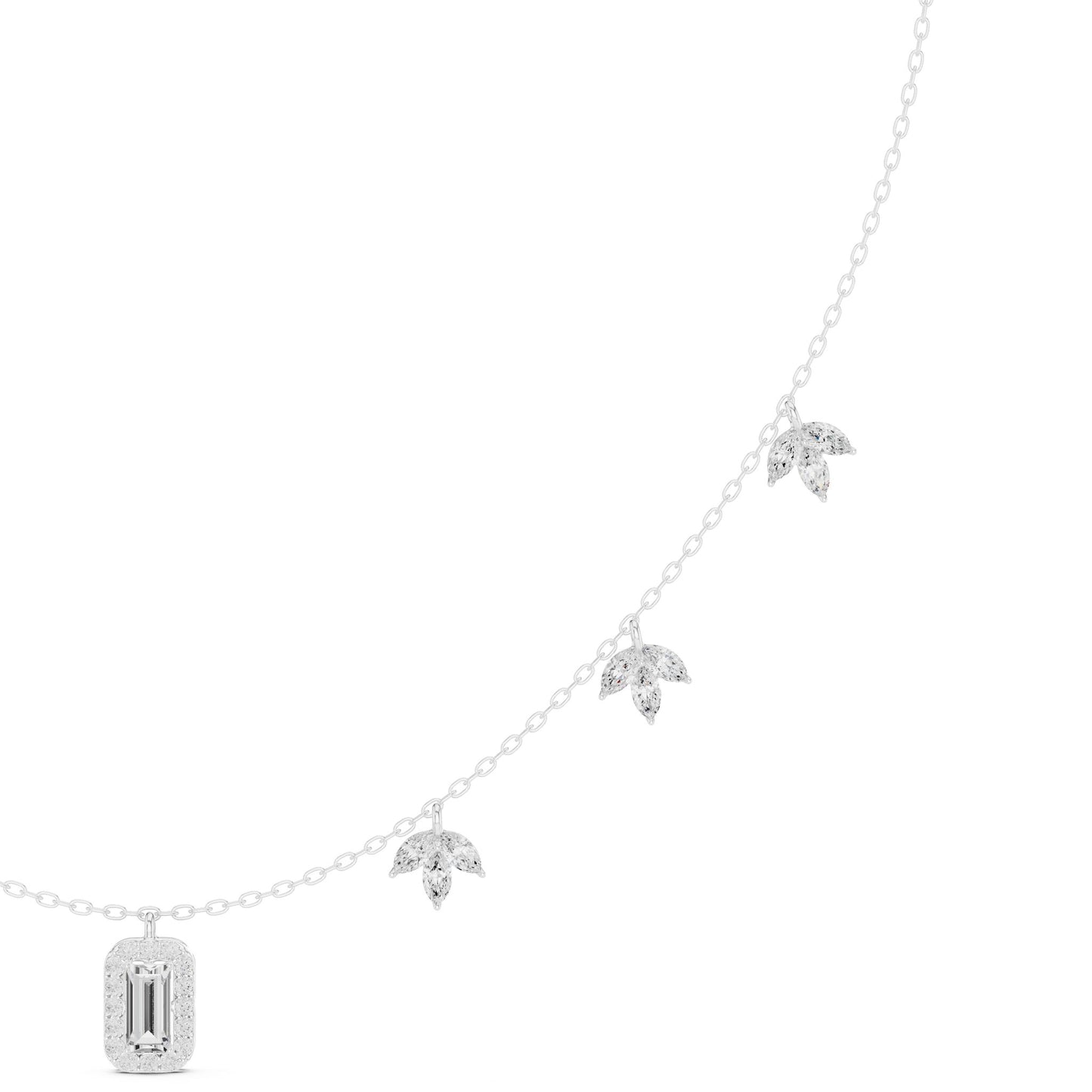 Emerald Lab Grown Diamond Pendant