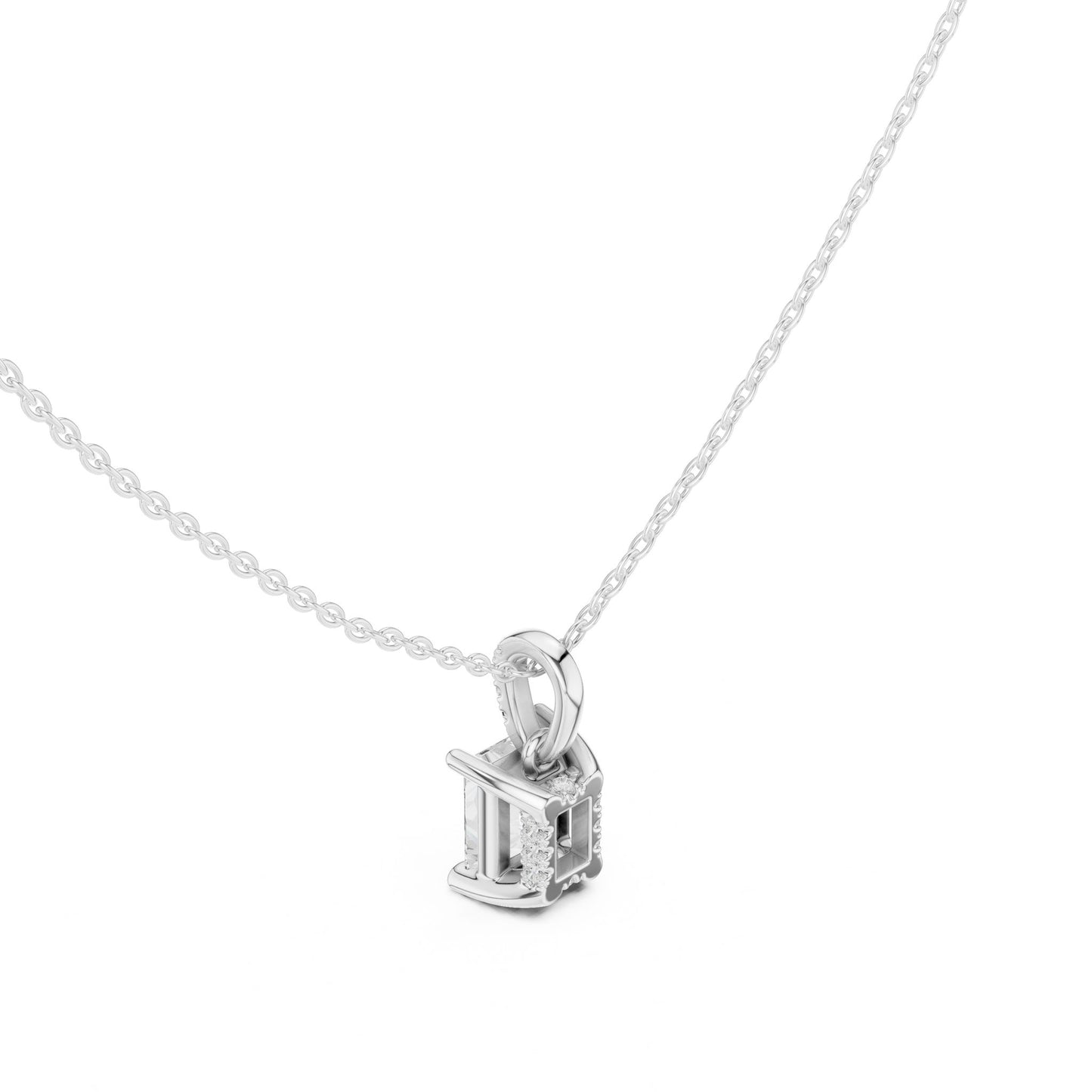 Emerald Lab Grown Diamond Pendant