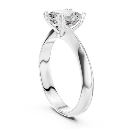 Emerald Lab Grown Diamond Solitaire Engagement Ring