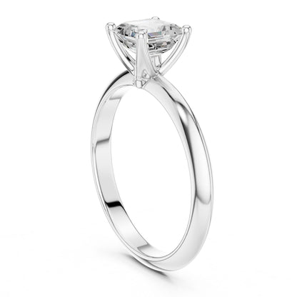 Emerald Lab Grown Diamond Solitaire Engagement Ring