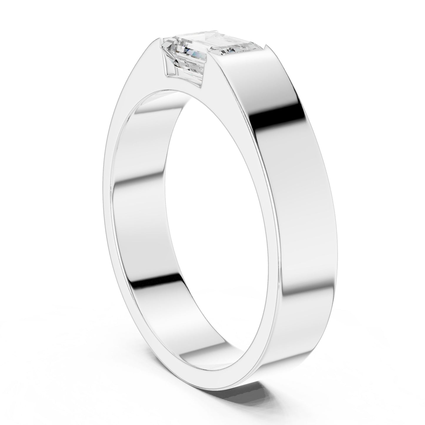 Men's Emerald Lab Grown Diamond Ring