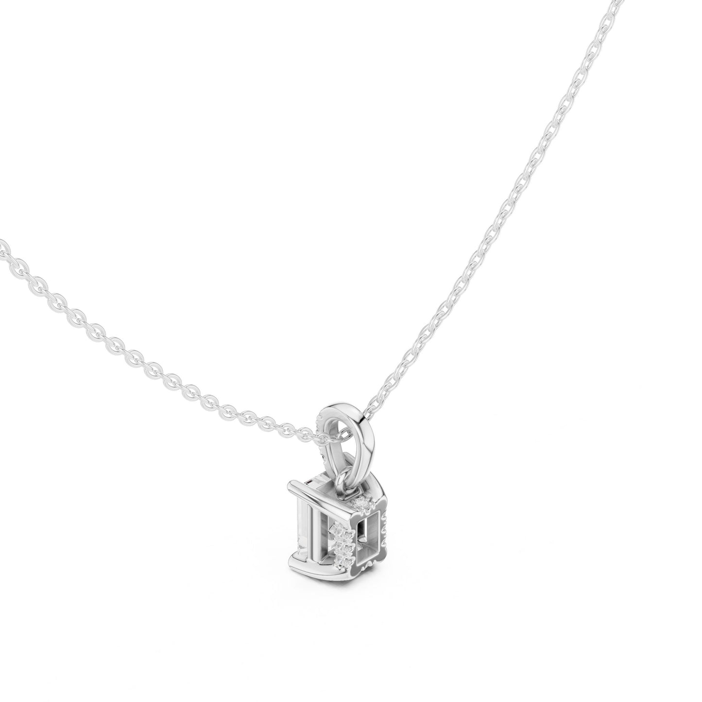 Emerald Lab Grown Diamond Pendant