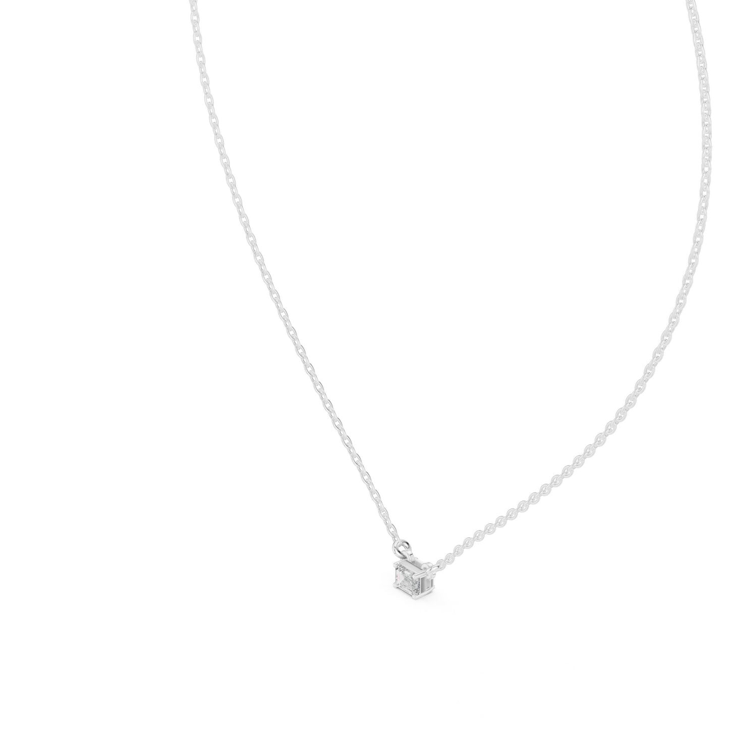 Emerald Lab Grown Diamond Pendant
