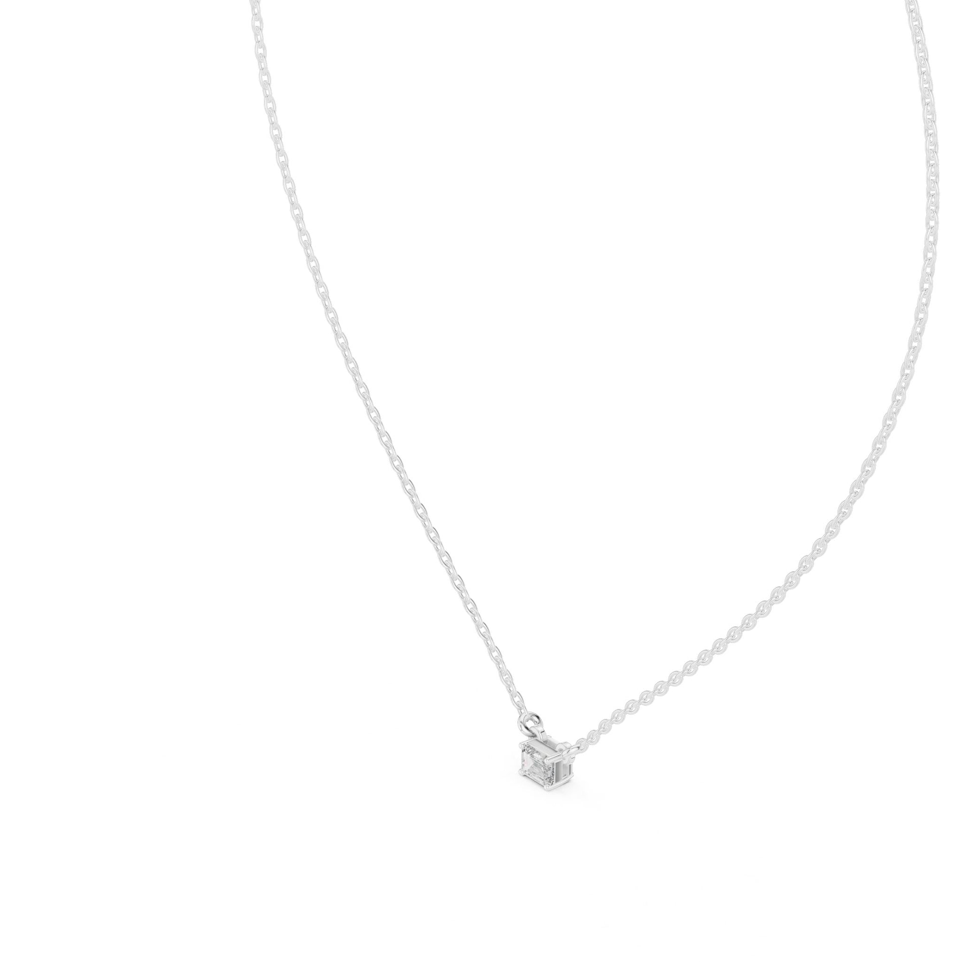 Emerald Lab Grown Diamond Pendant