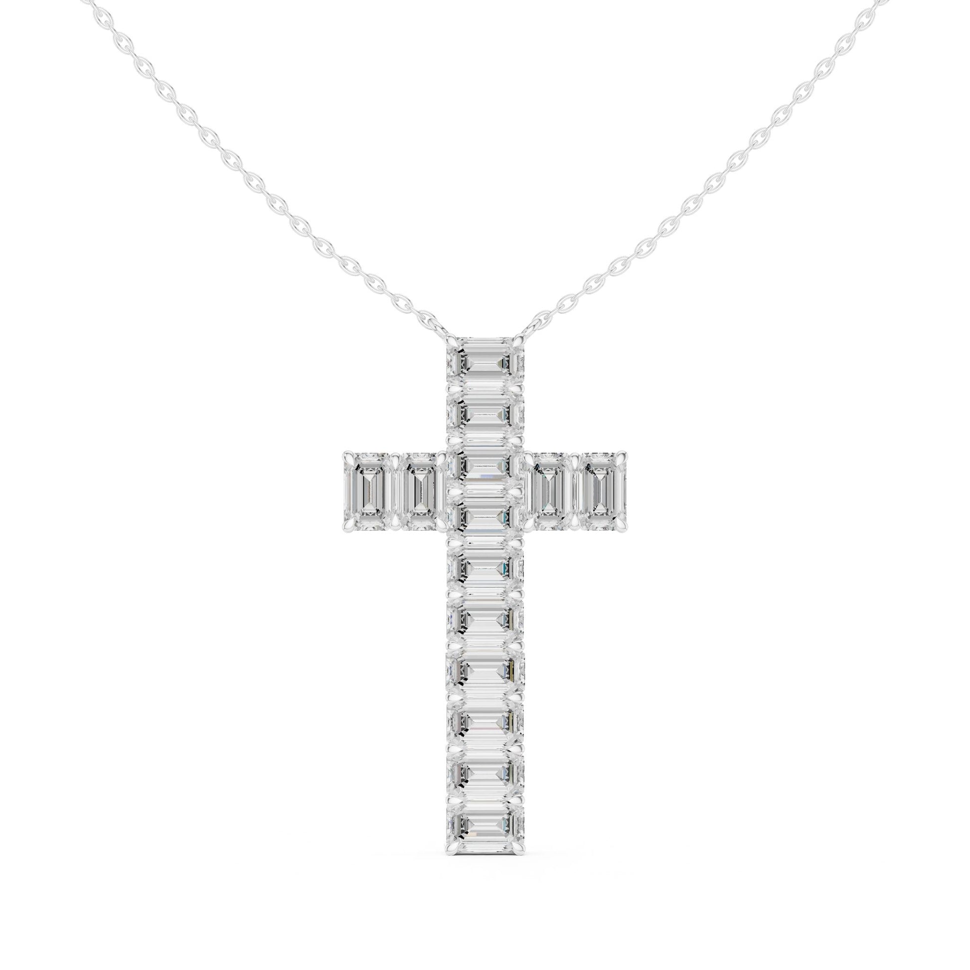 Emerald Lab Grown Diamond Pendant