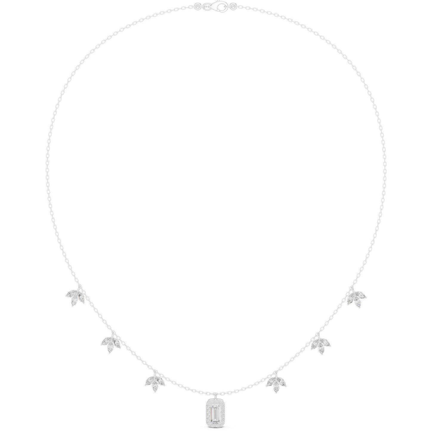 Emerald Lab Grown Diamond Pendant