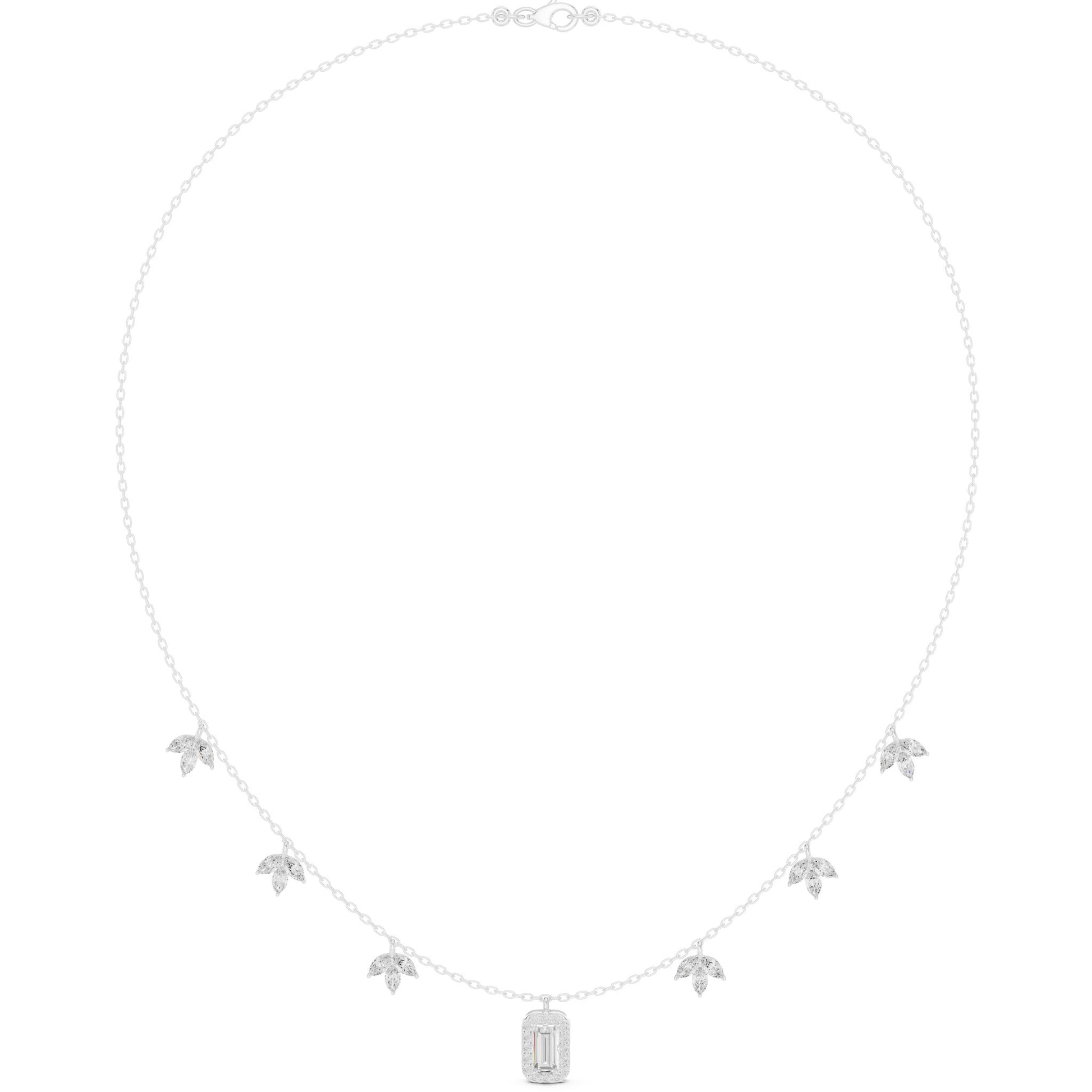 Emerald Lab Grown Diamond Pendant