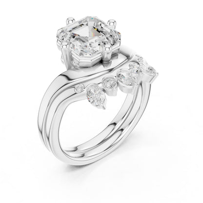 Emerald Lab Grown Diamond Solitaire Engagement Ring