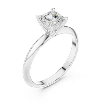Emerald Lab Grown Diamond Solitaire Engagement Ring
