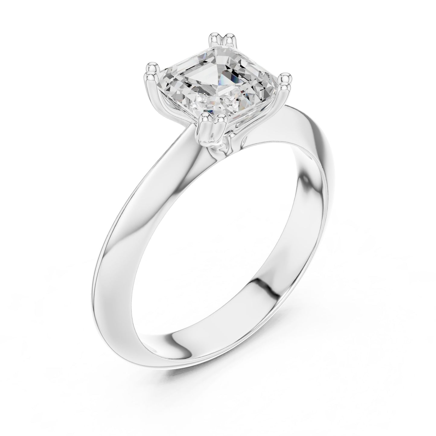 Emerald Lab Grown Diamond Solitaire Engagement Ring