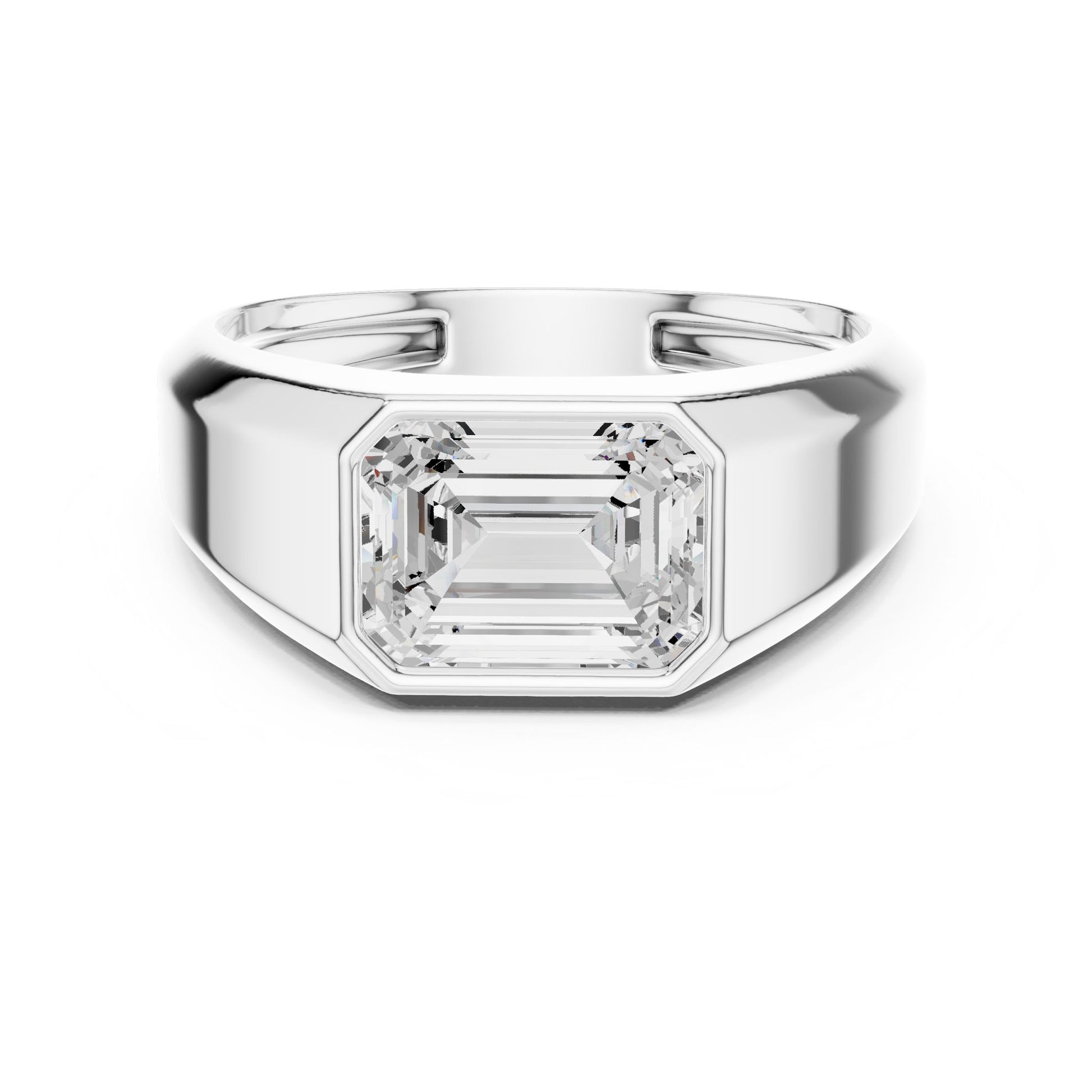 Men's Emerald Lab Grown Diamond Ring
