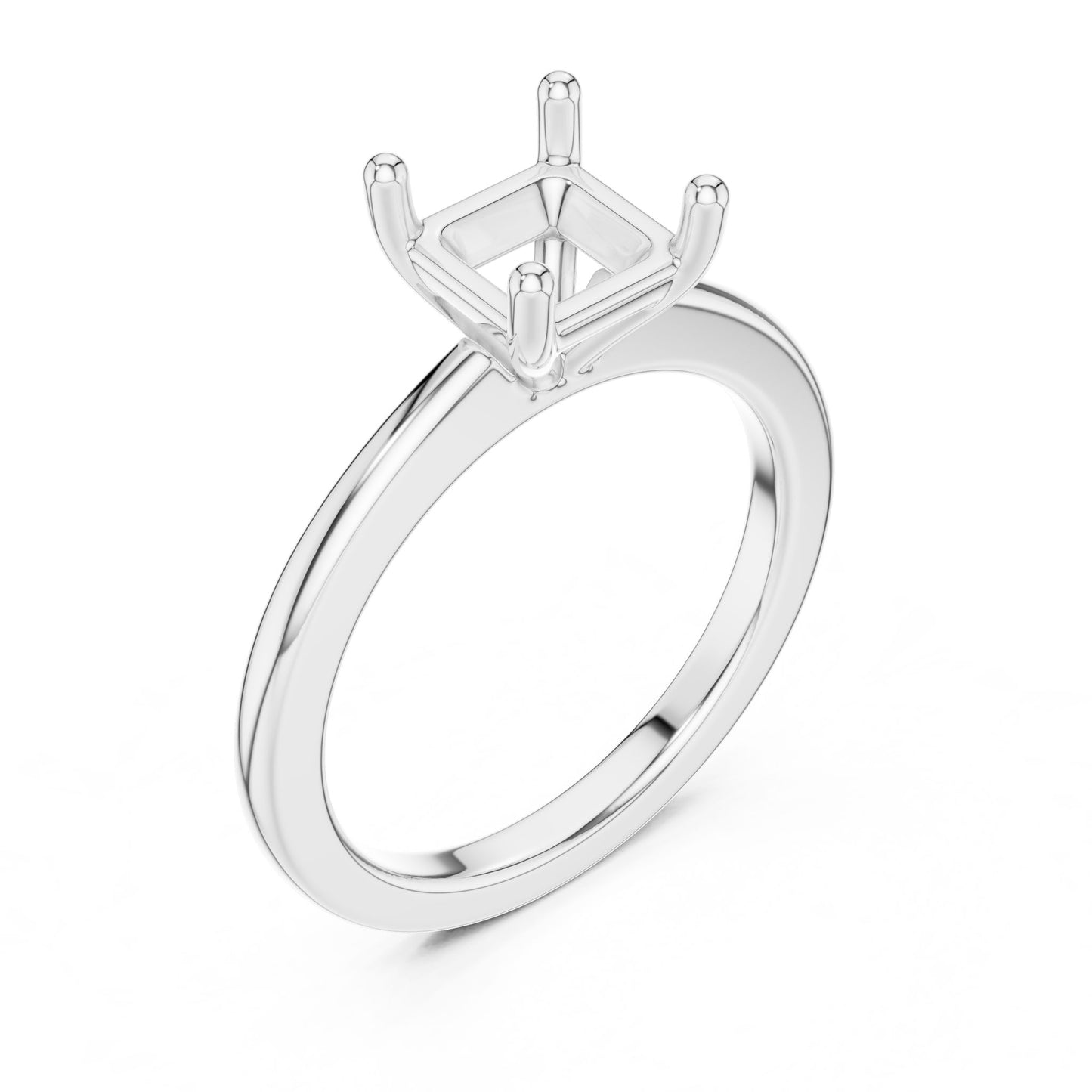 Emerald Lab Grown Diamond Solitaire Engagement Ring