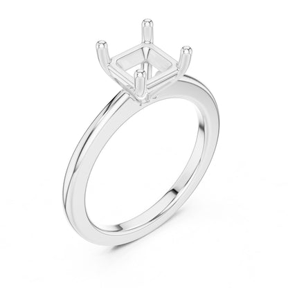 Emerald Lab Grown Diamond Solitaire Engagement Ring