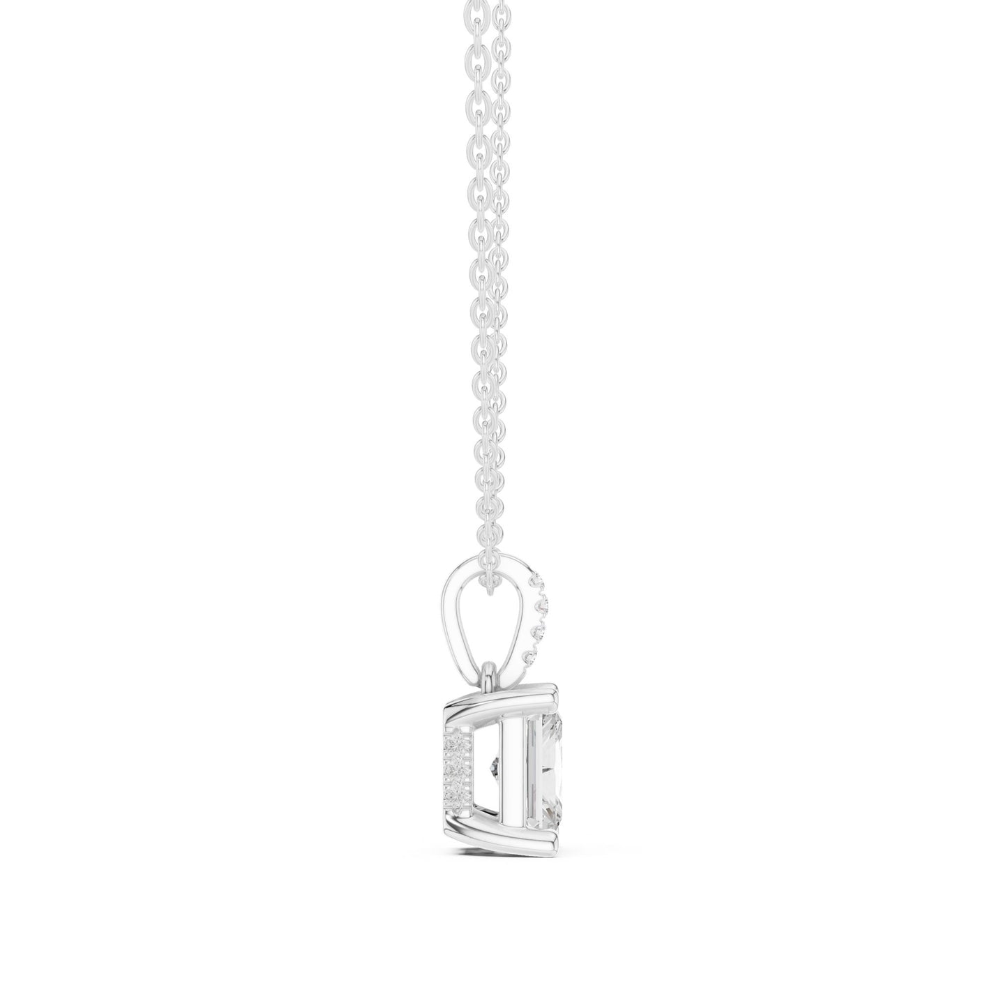 Emerald Lab Grown Diamond Pendant
