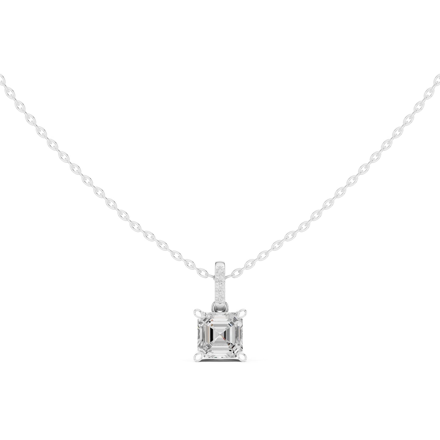 Emerald Lab Grown Diamond Pendant
