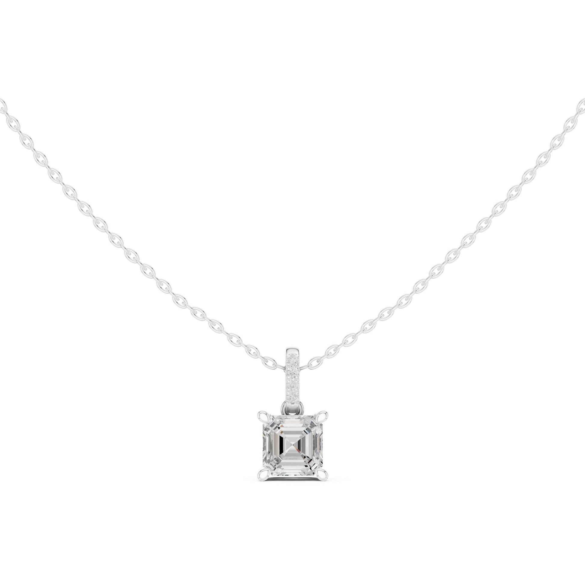 Emerald Lab Grown Diamond Pendant