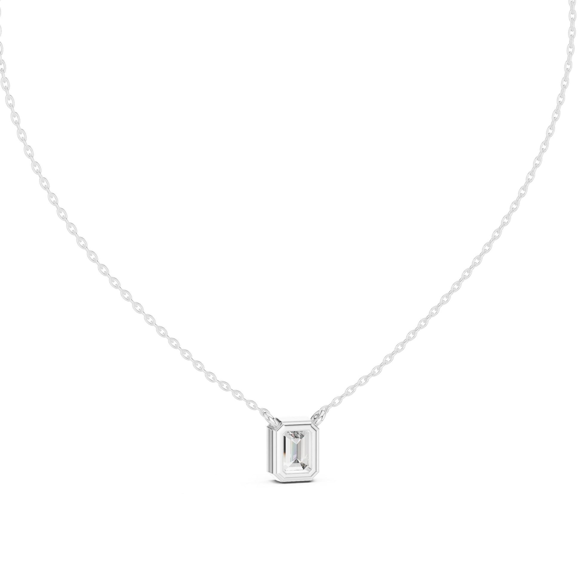 Emerald Lab Grown Diamond Pendant