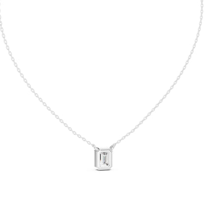 Emerald Lab Grown Diamond Pendant