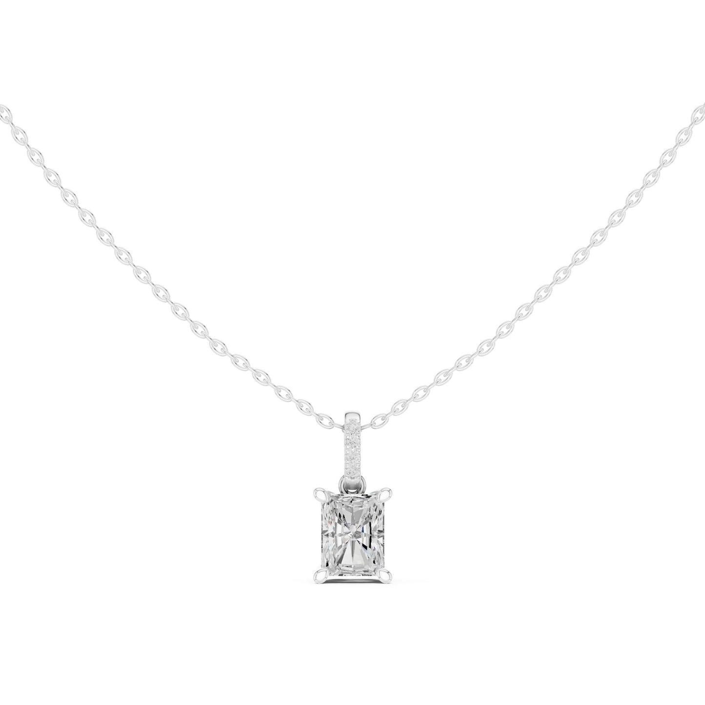 Emerald Lab Grown Diamond Pendant
