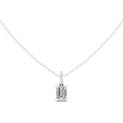Emerald Lab Grown Diamond Pendant