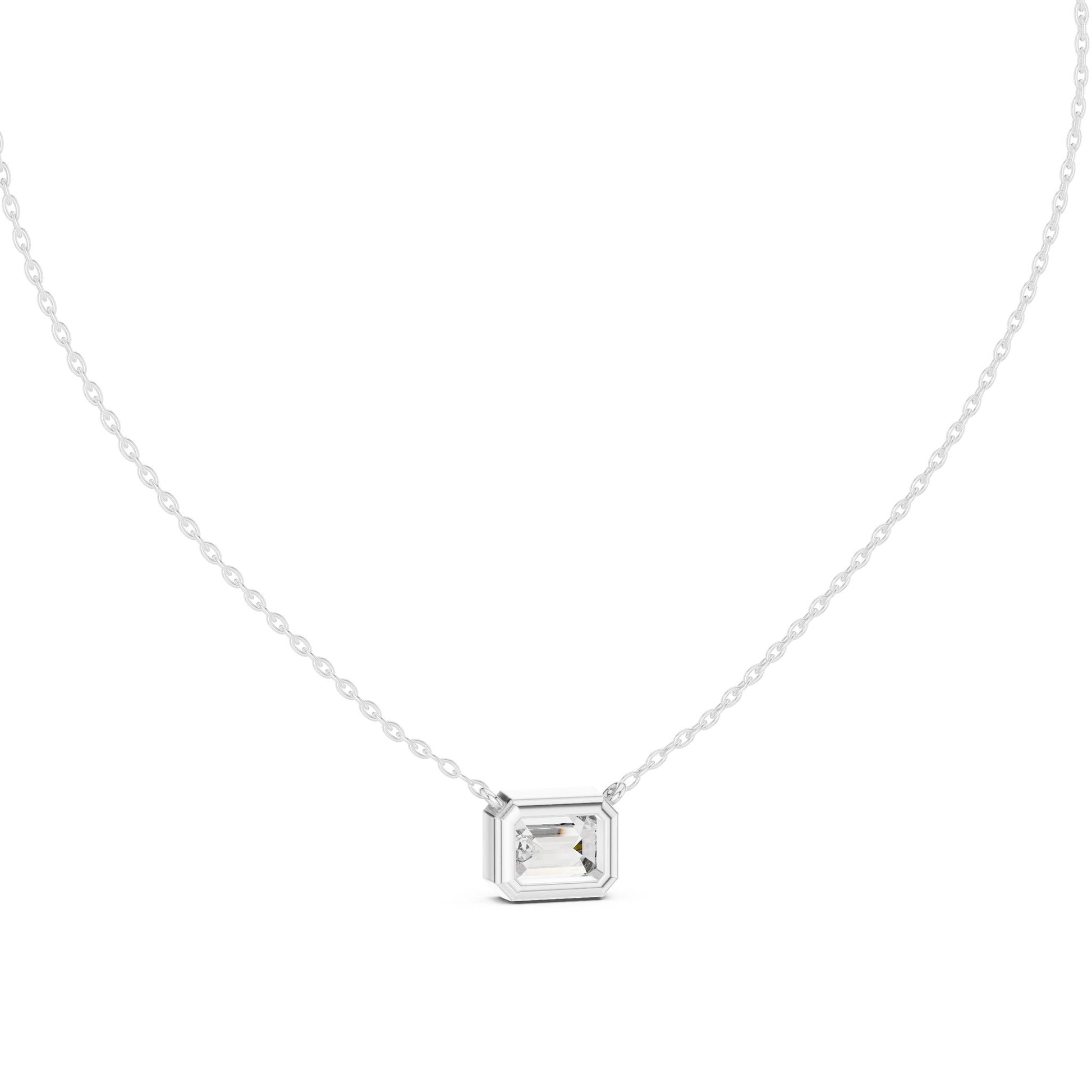 Emerald Lab Grown Diamond Pendant