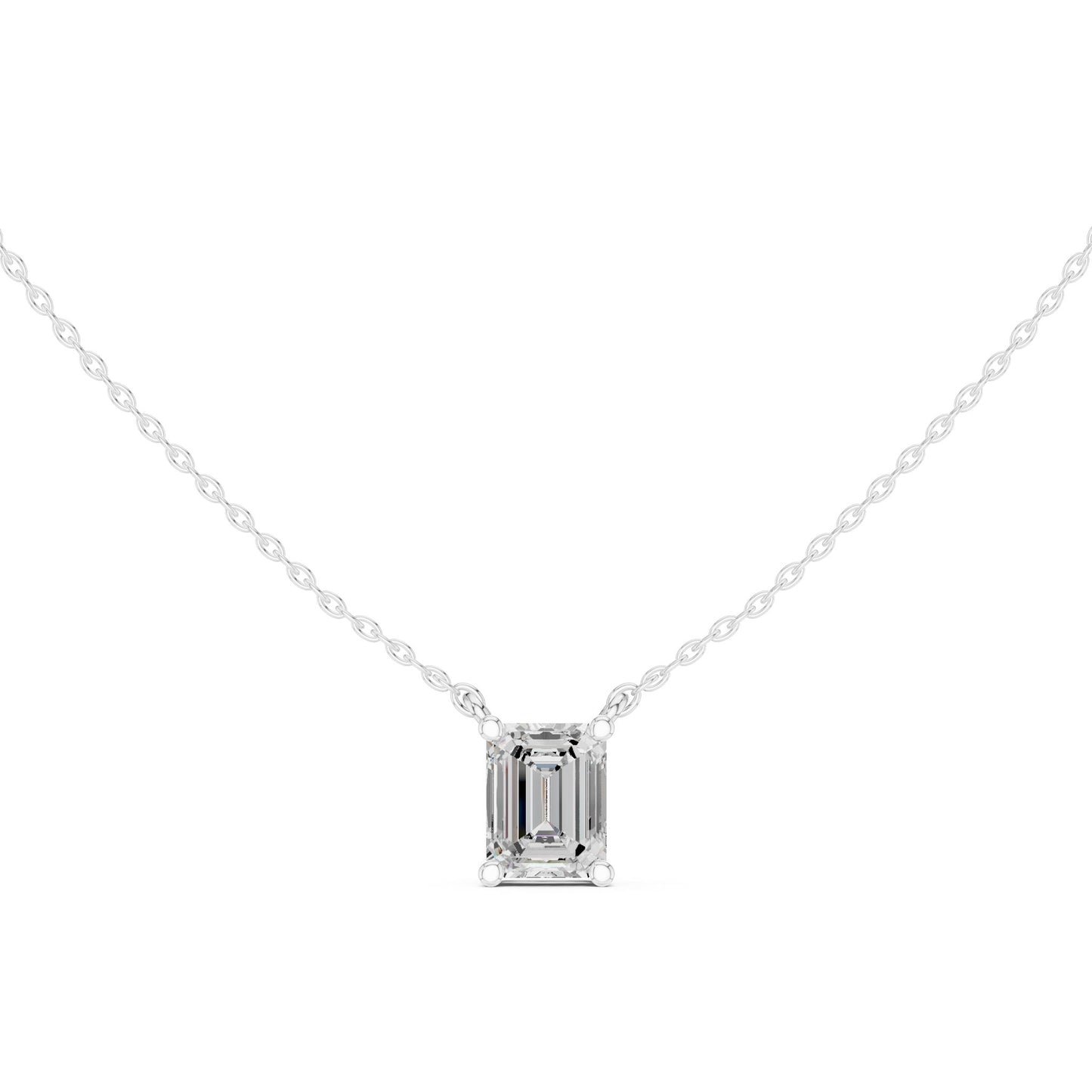 Emerald Lab Grown Diamond Pendant