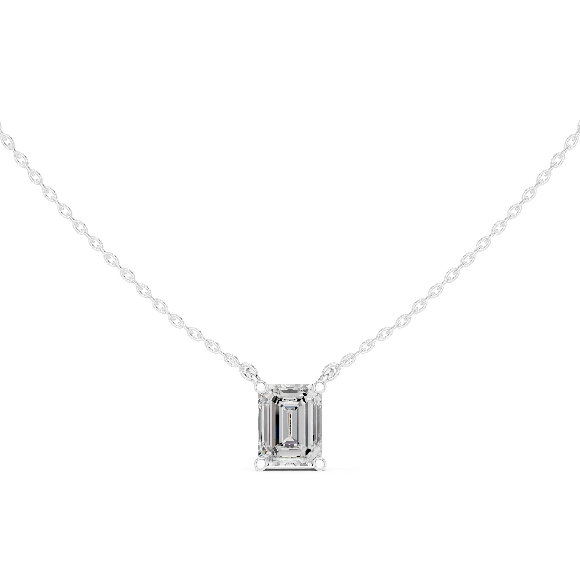 Emerald Lab Grown Diamond Pendant