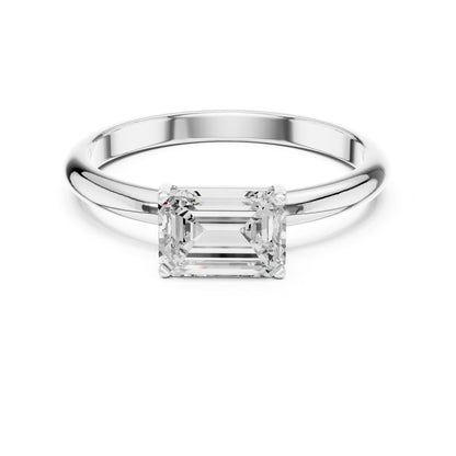 Emerald Lab Grown Diamond Solitaire Engagement Ring
