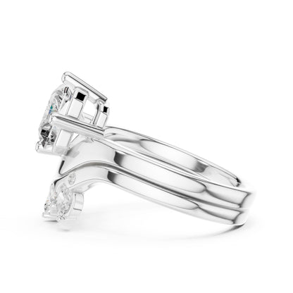 Emerald Lab Grown Diamond Solitaire Engagement Ring