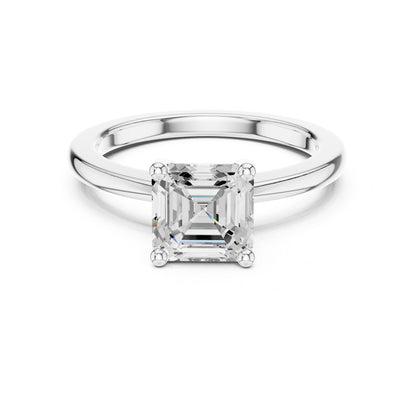 Emerald Lab Grown Diamond Solitaire Engagement Ring
